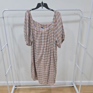 Old Navy Multicolor Checkered Midi Dress